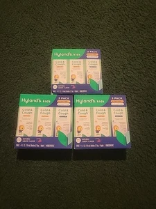 "Lot Of 3" Hylands Kids Cold & Cough Liquid 3 Pack, 2x Day, 1x Nighttime Grape - Picture 1 of 3