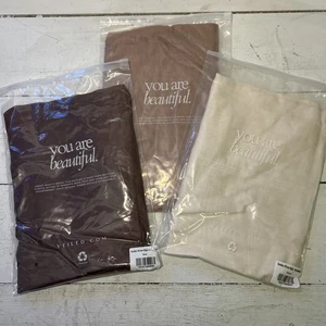 Lot - 3 You Are Beautiful Veiled Bamboo Woven Hijab New Cocoa, Natural, Moonbeam - Picture 1 of 7