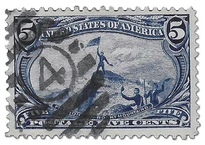 288 (5c Trans-Mississippi) - WELL CENTERED - GENEROUS MARGINS - NICELY CANCELED! - Picture 1 of 1