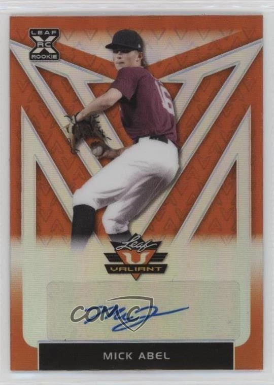 2020 Leaf Valiant Orange Prismatic /75 Mick Abel #BA-MA1 Auto - Image 1 of 2