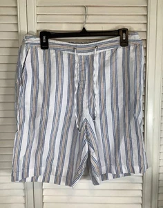 Pantalones Cortos Para Mujer Chicos Talla 1.5 Talla 10 100% Lino Frente Plano Pull On Náutico - Imagen 1 de 7