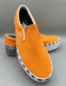 Vans Slip On Stacked Logo Stack Bright Marigold Platform Sneakers UnisexW6.5 M8 - Picture 1 of 9