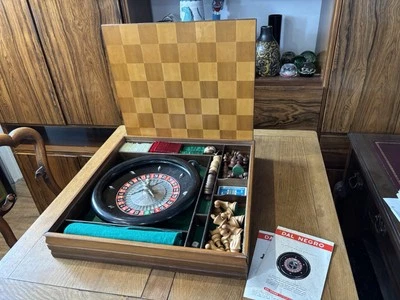 Vintage Games Compendium, Roulette , Cards, Chess, Draughts, With Accessories - Image 1 of 4