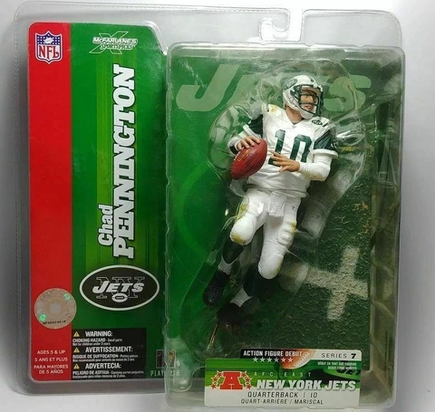 Chad Pennington New York Jets McFarlane action figure new NFL Marshall Herd Cover