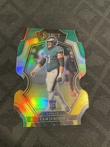 2022 Cam Jurgens Premier Level Green And Yellow Select Die-Cut