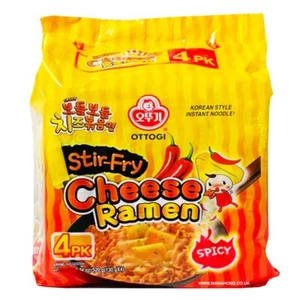 Ottogi Korean Cheese Stir Fry Ramen - SPICY Flavour (Pack of 4) - Picture 1 of 2