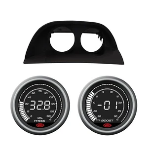 VY VZ Commodore CLIP-IN POD HOLDER w/ DIGITAL OIL PRESSURE and BOOST GAUGE Black - Picture 1 of 12
