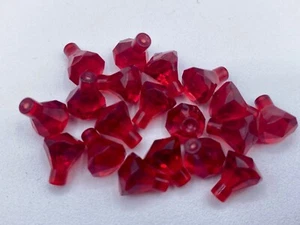 Lego Parts x (20) Ct ~ Trans-Red Rock 1 x 1 Jewel 24 Facet ~ No # 30153 - Picture 1 of 1