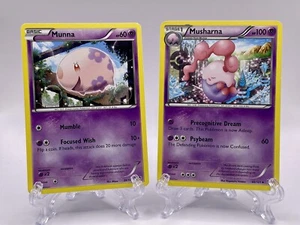 Pokémon TCG Munna 39/101 & Musharna 40/101 B&W Plasma Blast Evolution Set LP - Picture 1 of 2