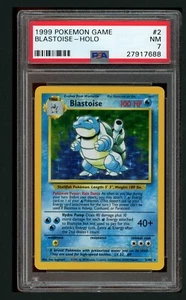 Pokemon PSA 7 Near Mint Blastoise 1999 Base Set Unlimited Stage Error #2 Rare! - Picture 1 of 2