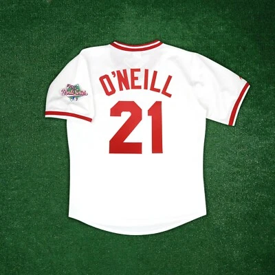 Paul O'Neill 1990 Cincinnati Reds World Series Men's Home Cooperstown Jersey - Image 1 of 4