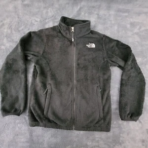 The North Face Fleece Jacket Girls Large ( 14 - 16) Deep Pile Sherpa Black - Picture 1 of 6