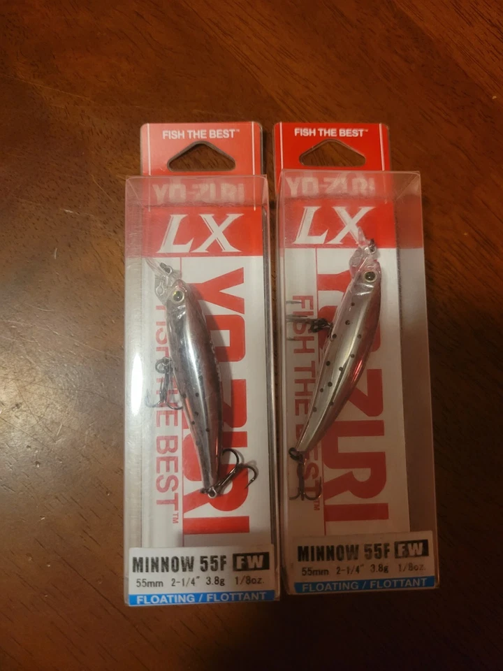 X2/Yo-Zuri luxe lx minnow 55f flotante 2,25" 1/8 oz plata corredor poco profundo Foto 1 de 4