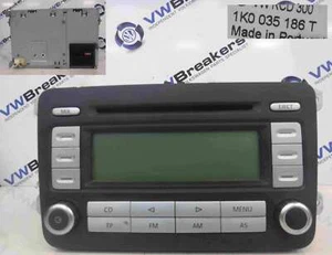 Volkswagen Golf MK5 2003-2009 Radio Cd Player Head Unit 1K0035186T - Picture 1 of 2