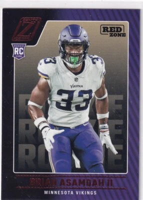 2022 PANINI ZENITH BRIAN ASAMOAH II RED ZONE ROOKIE RC #171 MINNESOTA VIKINGS - Image 1 of 2