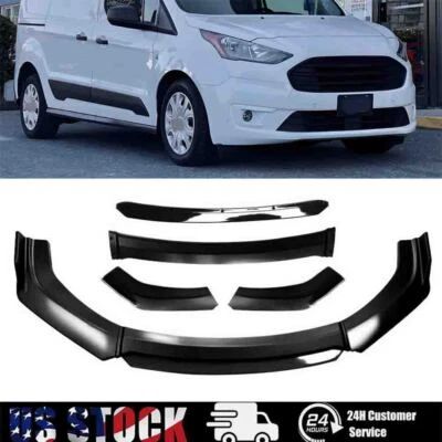 For Ford Transit Connect 2014-2021 Front Bumper Lip Splitter Spoiler Gloss Black - Image 1 of 4