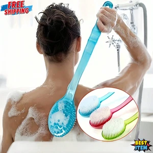 Long Handled Bath Brush with Soft Bristles for Showering & Back Scrubbing - Picture 1 of 9