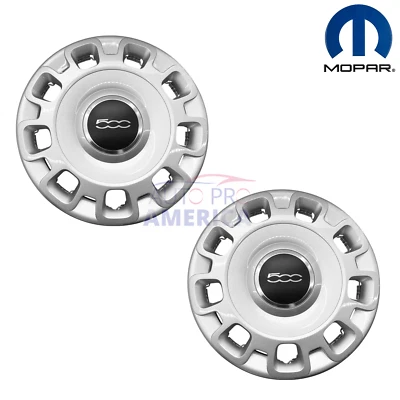 FIAT 500 2012-2019 tapacubos 15" ruedas de acero 68078420ac juego 2 piezas MOPAR OEM NUEVO Foto 1 de 4