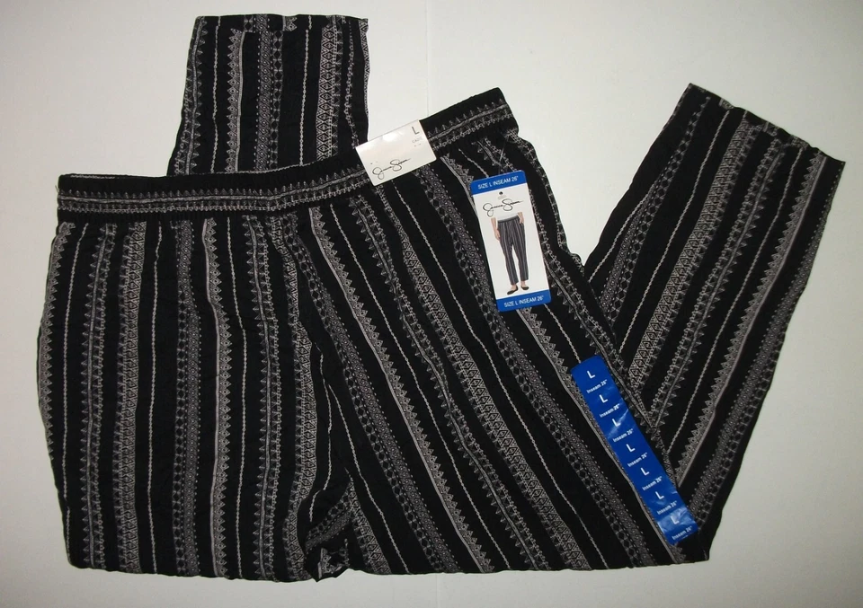 Nuevos pantalones Missy para mujer Jessica Simpson negros blancos talla grande Foto 1 de 1