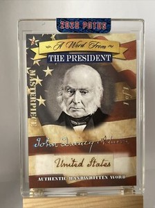 2020 POTUS A WORD FROM THE PRESIDENT JOHN QUINCY ADAMS  1/1 “UNITED STATES” NOTE
