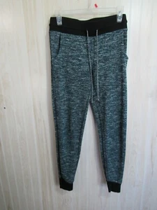 No Boundaries Leggings Size S 3 5 Junior Teal Black Wide Elastic Waistband Cuffs - Picture 1 of 5