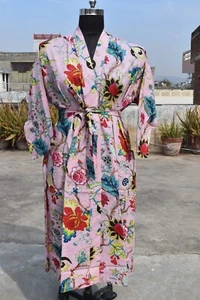 Mujeres Ropa de Playa Kimono Albornoz Ropa de Noche Algodón Kimono Vestido Bata Cubrir - Imagen 1 de 6
