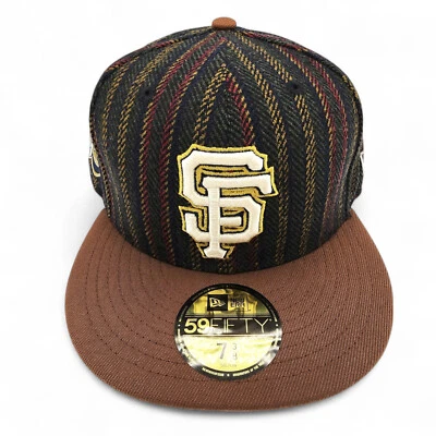 San Francisco Giants Herringbone 2 Tone Hat New Era 59FIFTY Fitted Sz 7 3/8 NEW - Image 1 of 4