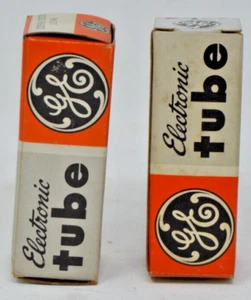 Lotto di 2 tubi elettrici generali vintage 6JH6 12EK6 12DZ6 12EA6 rosso bianco - Foto 1 di 4