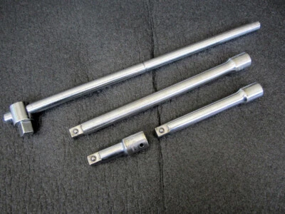 Vintage Craftsman 1/2" Drive Sliding T Handle & Extensions 44151 44131 44132 USA - Image 1 of 4