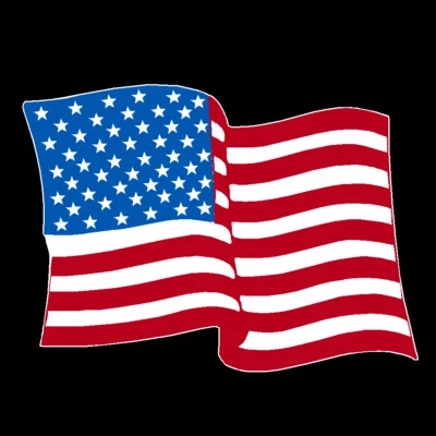 STAR FULLY REFLECTIVE Waving AMERICAN FLAG FIRE Car DECAL fire EMS Multiple Sizes