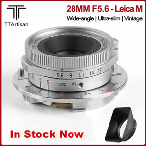 TTartisan 28mm F5.6 Wide Angle MF Full Frame Lens for Leica M-mount  M9p M10 M7