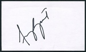 AMY GRANT SIGNED 3X5 INDEX CARD SINGER GRAMMY WINNER CHRISTIAN POP BABY BABY