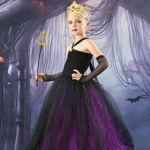 Kids Girls Ursula Cosplay Costume Outfits Halloween Carnival Suit Party Fancy - Picture 1 of 15