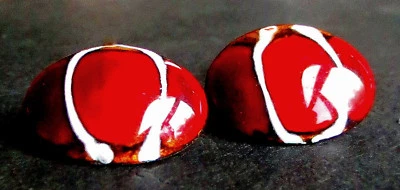 VINTAGE 1950'S TRANSPARENT ENAMEL ON COPPER MODERNIST CUFFLINKS - CALIFORNIA - Image 1 of 3