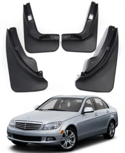 New Splash Guards Mud Flaps For 2007-2010 Mercedes Benz C Class W204 Saloon - Picture 1 of 8