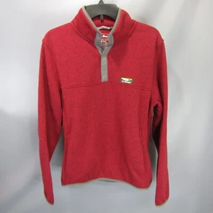 L.L. Bean Slightly Fitted Fleece Sweatshirt Men's Size M 1/4 Snap Front Pocket - Picture 1 of 14