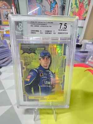 Jimmie Johnson 2008 Press Pass /99 Stealth Chrome Gold #90 BGS 7.5 Nascar - Image 1 of 2
