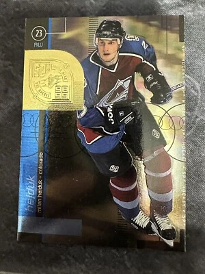 1998-99 SPx Top Prospects 16 Milan Hejduk Colorado Avalanche Rookie Card - Image 1 of 2