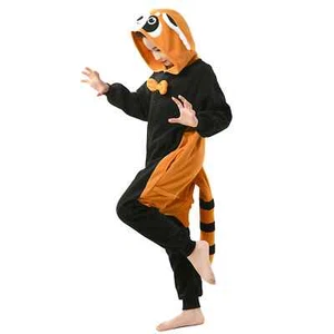 Red Panda One-piece Pajama for Boy and Girl Halloween Christmas Cosplay Costume - Picture 1 of 51