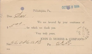 CANADA CARBERRY, MAN. 1906 from Phila. Postal Card - Bild 1 von 2