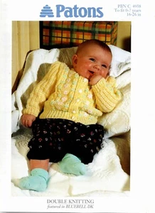 Patons C 4938 cardigan 16-26" knitting pattern lot B - Picture 1 of 1