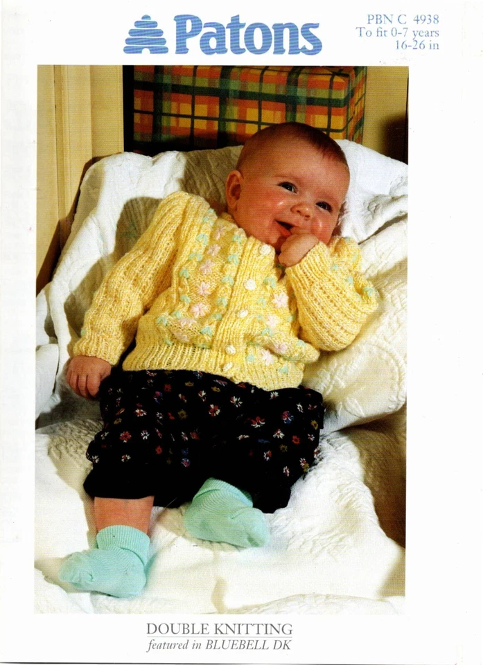 Patons C 4938 cardigan 16-26" knitting pattern  lot B - Image 1 of 1