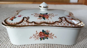 VINTAGE MASONS IRONSTONE " GROSVENOR " DECKEL SCHMUCKDOSE / KLEINE BUTTERDOSE - Bild 1 von 7