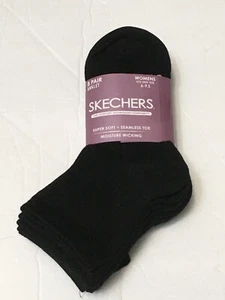 Skechers Womens 8 Pair Ankle Socks - Black - Picture 1 of 3