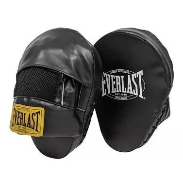 Everlast 1910 Focus Mitts Black For Boxing Training Pair NEW - Image 1 of 4