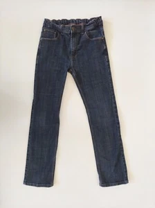 Wrangler Boy's Straight Leg Jeans Size 14R Adjustable Waist Dark Wash - Picture 1 of 4