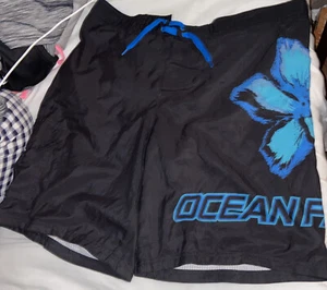 mens ocean pacific lined swimming shorts elasticated waist size L - Picture 1 of 4