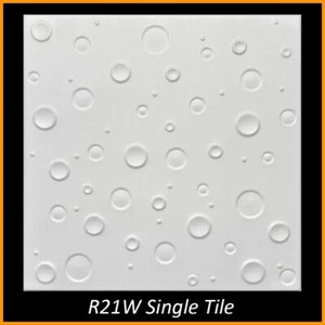 DIY Ceiling Tiles, Glue Up on popcorn. Foam 20x20 R21 White Pack /48 (126.72s/f) - Picture 1 of 5
