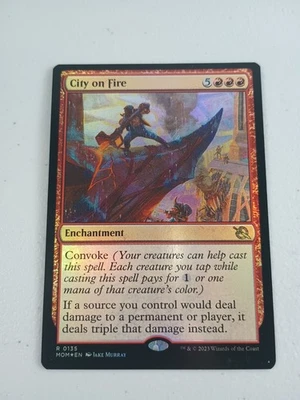 MTG City on Fire Foil - March of the Machine Magic the Gathering - NM - Image 1 of 2
