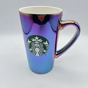 Starbucks - 2022 Iridescent Rainbow / Oil Slick 16oz Tall Keramik Kaffeebecher - Bild 1 von 16